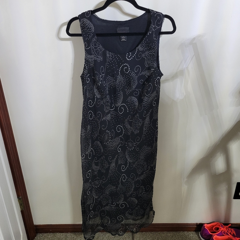 Lane Bryant Elegant Black And White Sleeveless Dress, Size 16